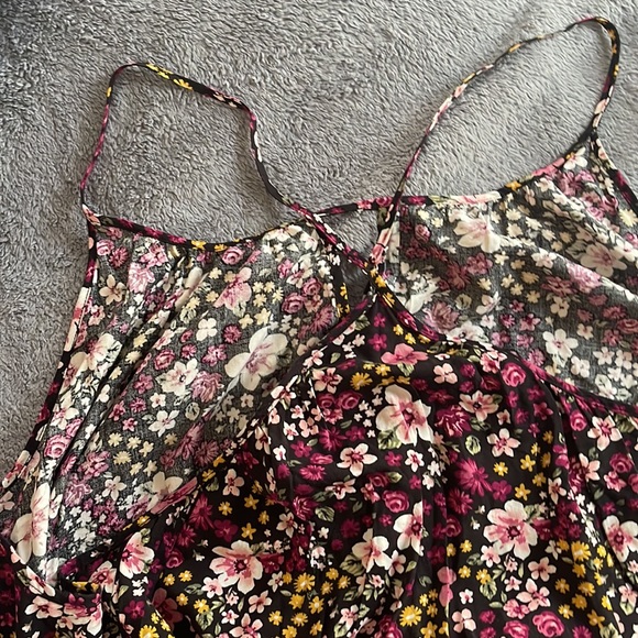 Forever 21 Woven Floral Cami Dress Black/Pink 3X NWT - Picture 3 of 3